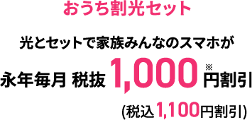 おうち割 光セット