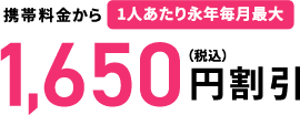 税込1,650円割引