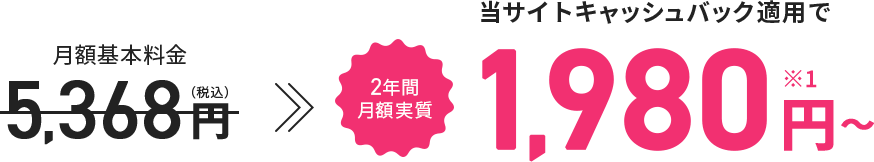 2年間実質基本料1,980円